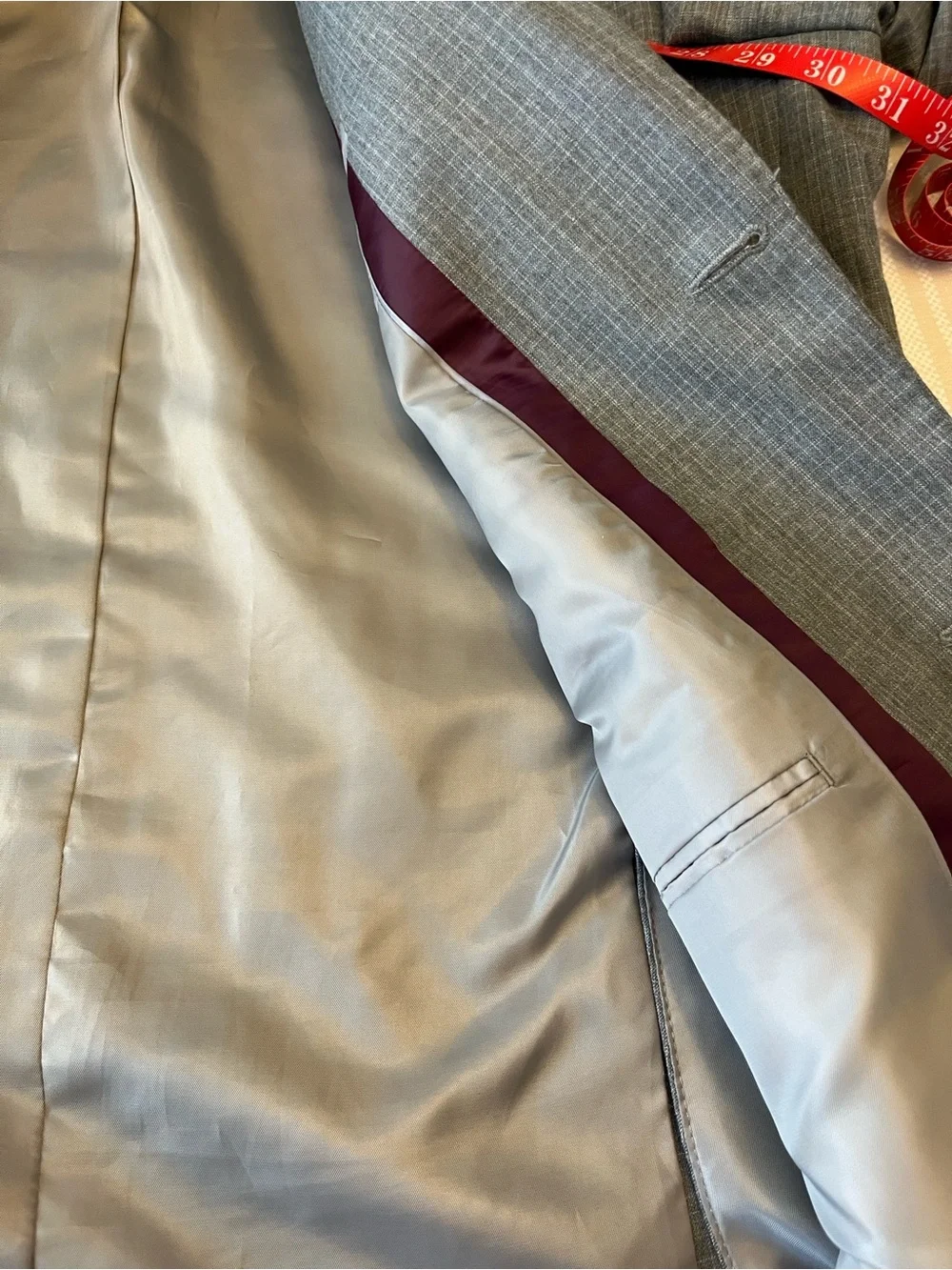 Sean John Light Gray Two-Button Suit with Notch Lapel
